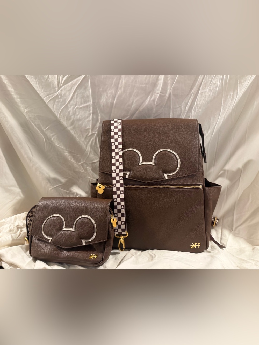 Freshly picked mocha Mickey large backpack and fanny